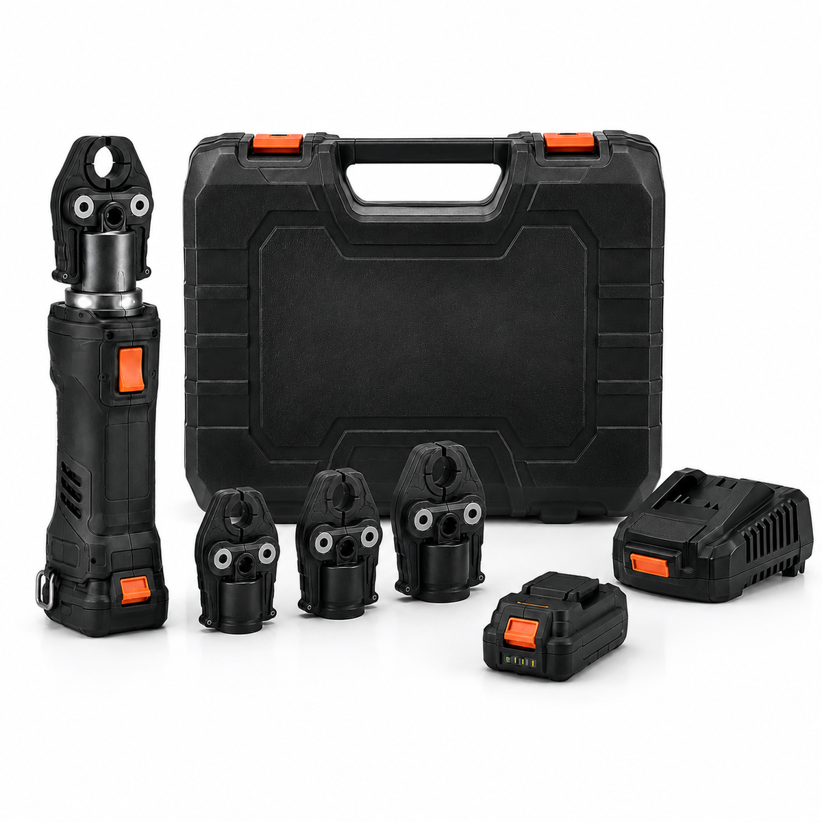 CDOSNY Akku-Pressmaschine PX24-C mit 24 kN Presskraft, 360°-Presskopf, Doppel-LED und intelligenter Presskontrolle